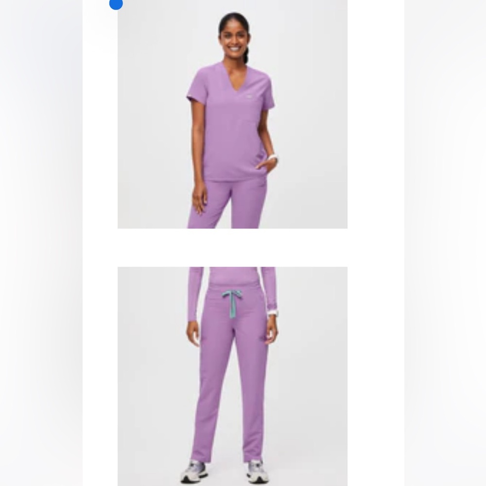 NWT figs scrub set lilac